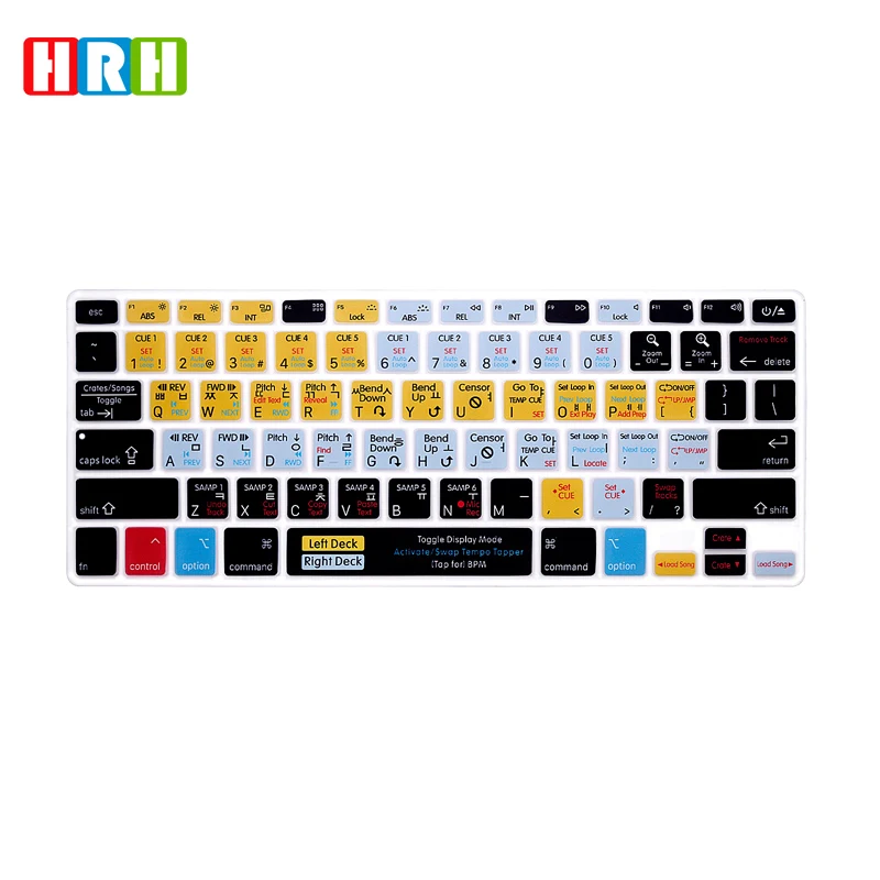 HRH Serato Scratch Live Korean Hotkey ярлыки силиконовая клавиатура крышка защита для клавиатуры