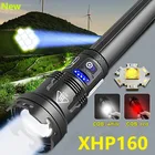 XHP160 самая мощная светодиодная вспышка светильник 18650 Перезаряжаемые светодиодный тактический вспышки светильник USB супер яркий Xhp90 фонарь светильник рыбалки ручная лампа