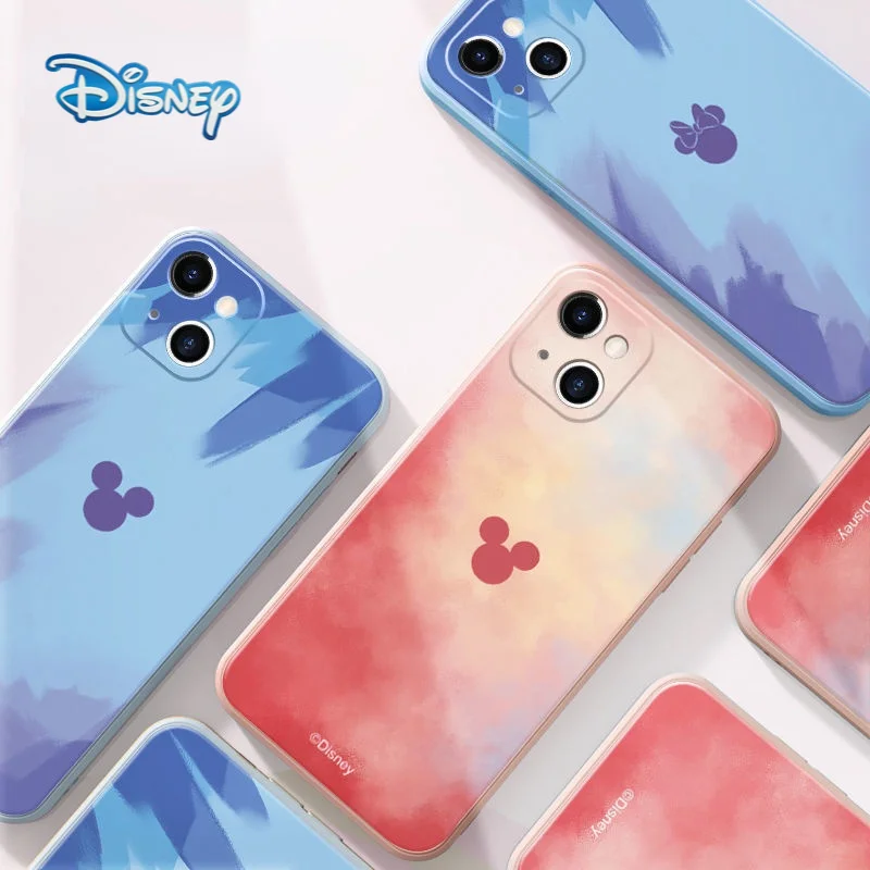 

Disney Mickey Minnie Cartoon Mobile Phone Case for iPhone13 12 11 Pro Max Mini XR XS 7 8 Plus Cute Anti-Fall Cellphone Covers