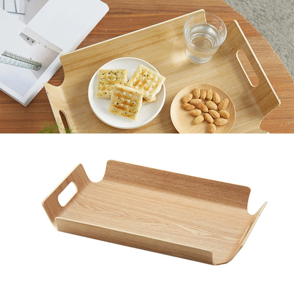 

1pc Wooden Tray Decorative Teaboard Serving Trays Holder for Pastry Fruit Breakfast