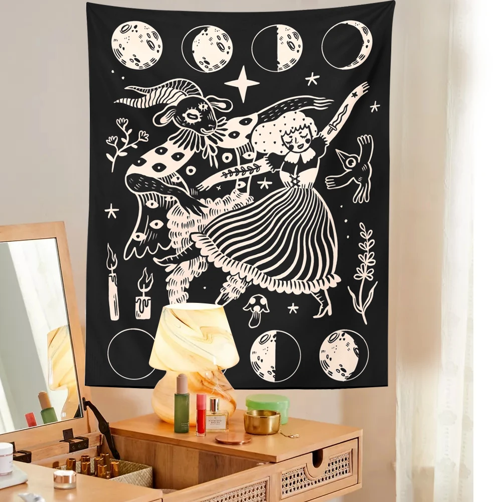 Настенная подвеска в виде черной Луны украшение для спальни гостиной | Дом и сад