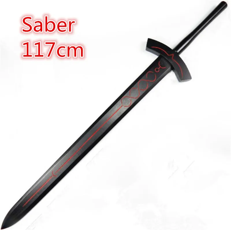 

117cm Fate Stay Night wood Knife Sword Weapon Prop Cosplay Saber Alter Excalibur The Sword In The Stone Caliburn Weapon Toys