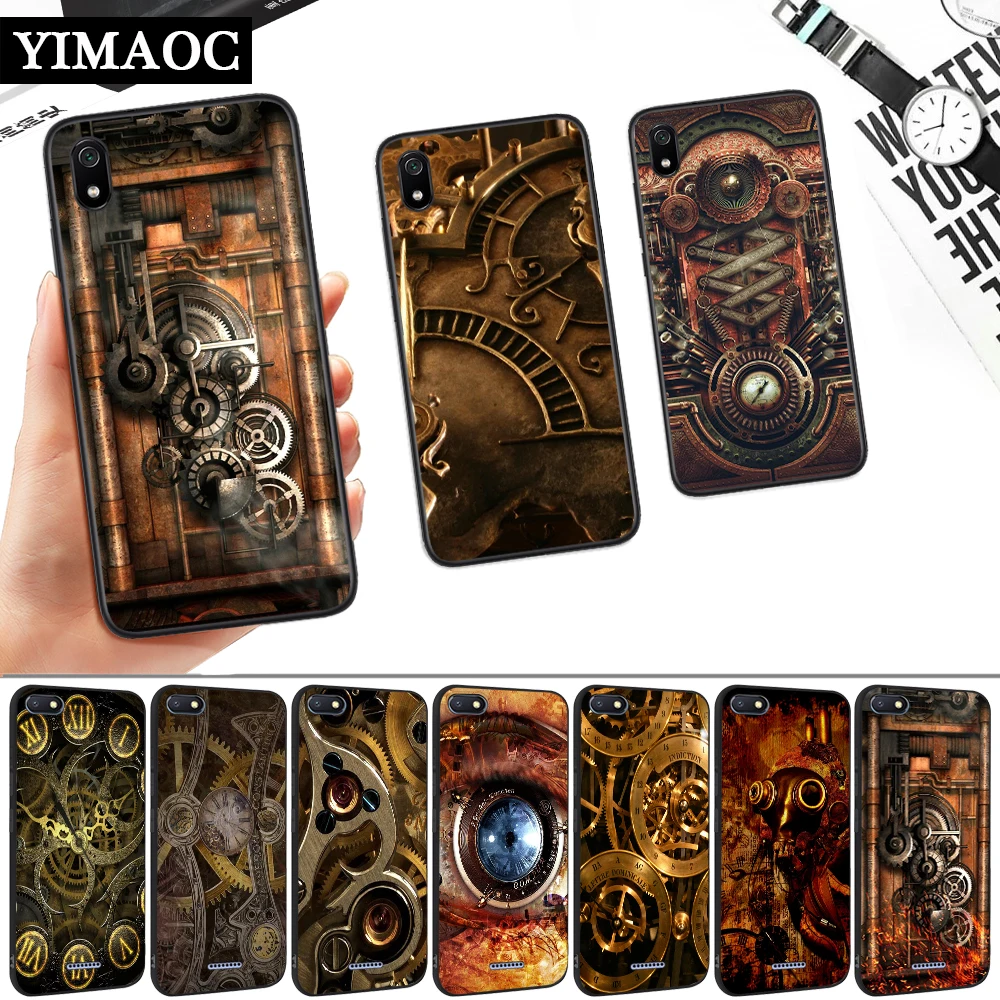 Стимпанк Шестерни Мягкий силиконовый чехол для Redmi 4A 4X5 плюс 5A 6 Pro 6A 7 7A S2 Go K20