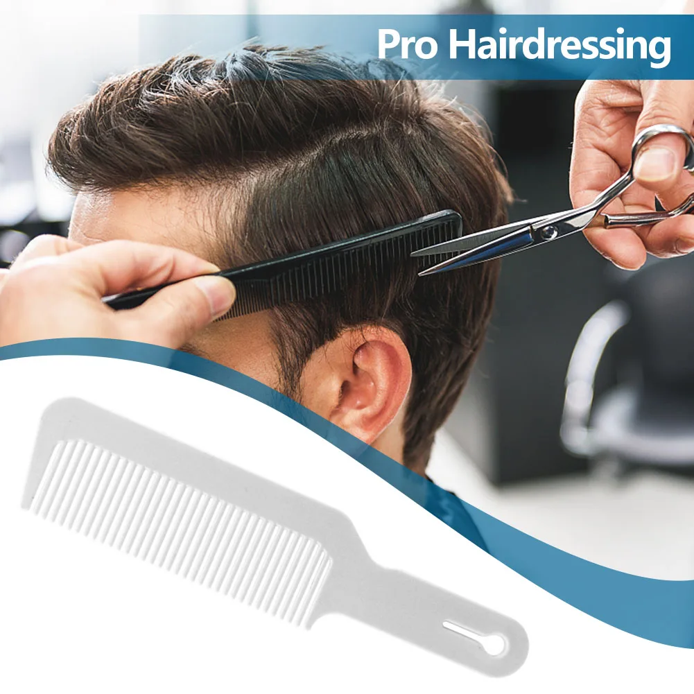 

Pro Hairdressing Comb Anti-Static Clear Teeth Hair Cutting Flat Head Comb