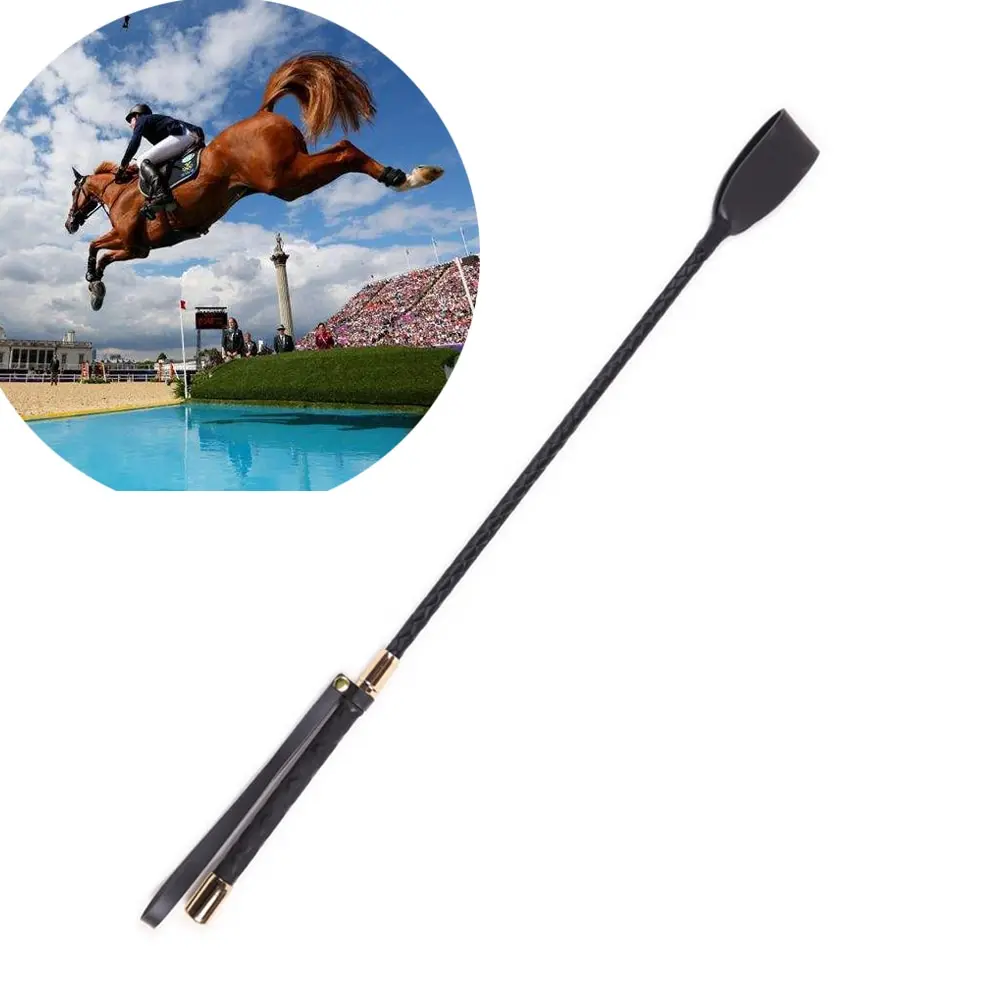 

Boutique Slim Leather Riding Crop Horse Whip Paardrij Zweep Fusta Durable Stage Performance Props Lightweight Racing