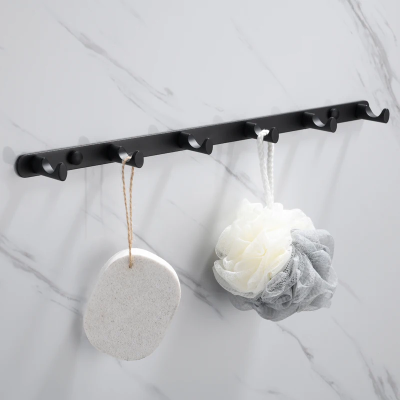 

Новый продукт, полностью медный твердый черный крючок для ванной комнаты с крючком для ключей, дверной крючок для кухни, ванной комнаты