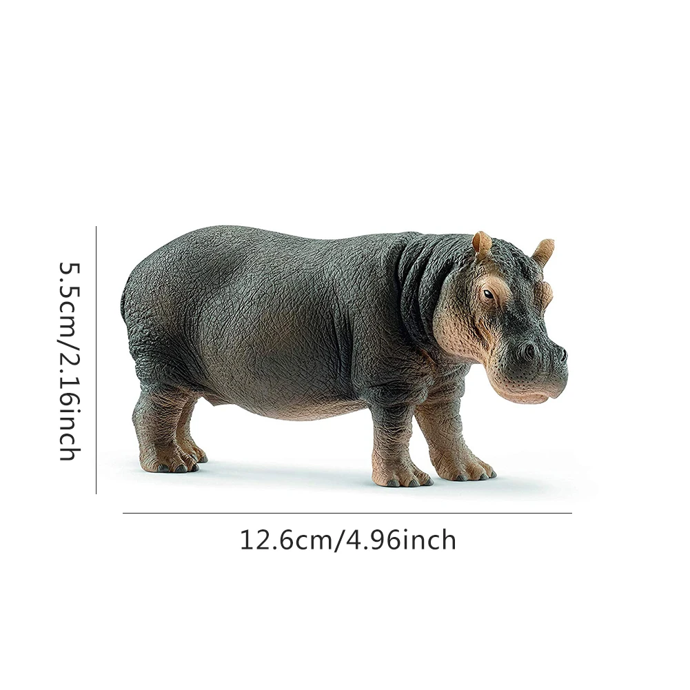 

5inch Hippopotamus Wild Life Figurine Toy Figures Zoo River Animal 14814 Lifelike Animal Figurine Models Toys For Children