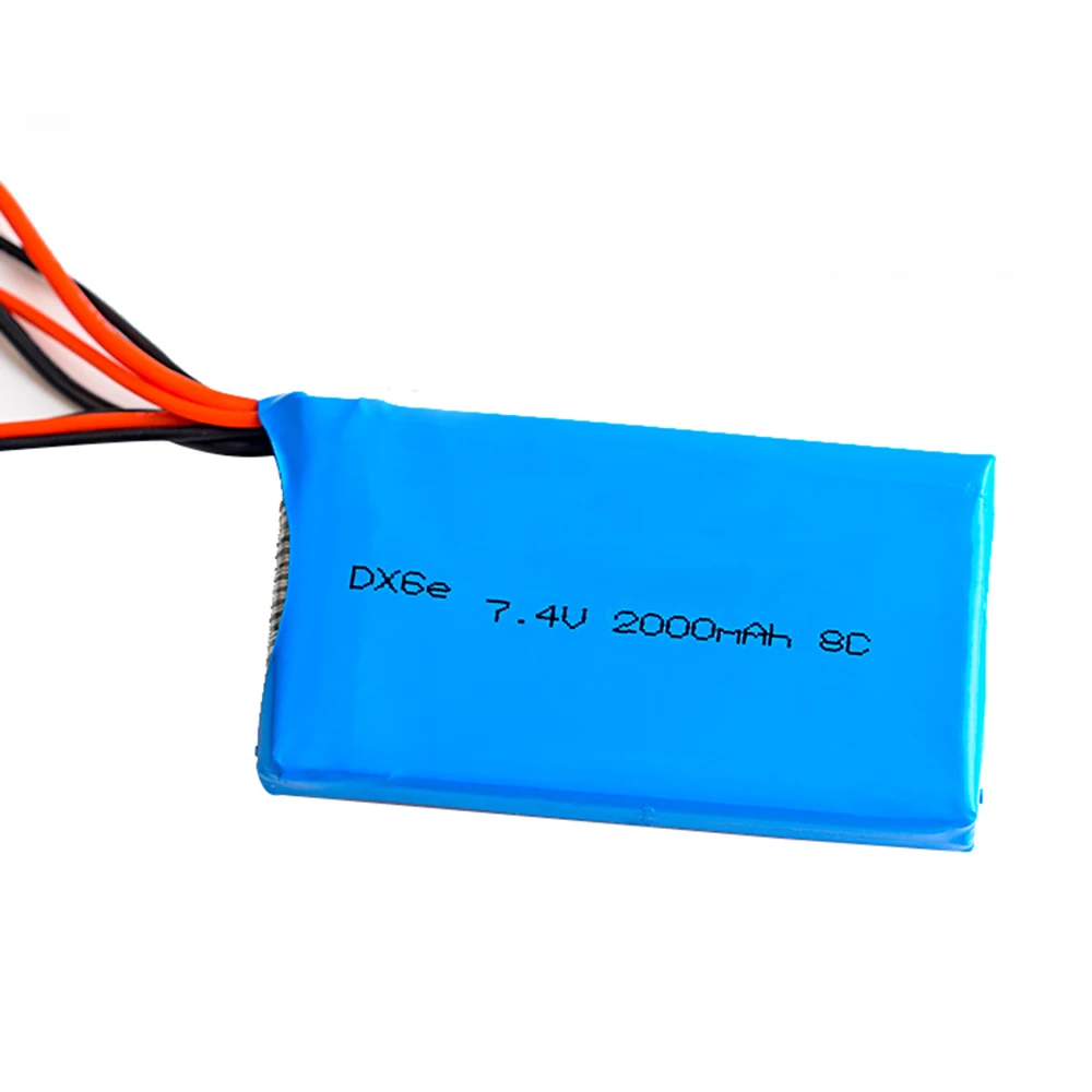 2S 7 4 V 2000mAh Lipo батарея RC для спектр DX6e DX6 DX8 пульт дистанционного управления|Детали и