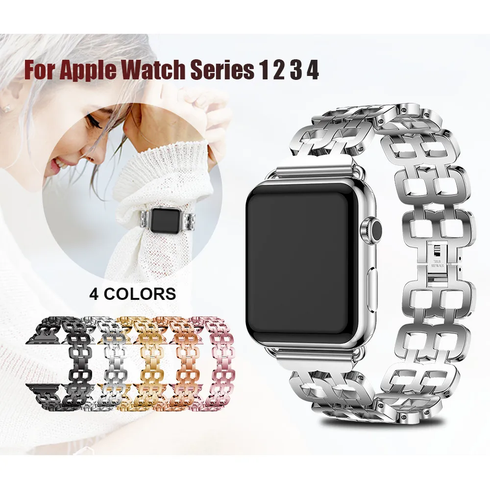 Stainless Steel Watch Band for Apple 42mm 44mm Metal Strap 38mm 40mm Series 4 3 2 1 Bracelet | Электроника