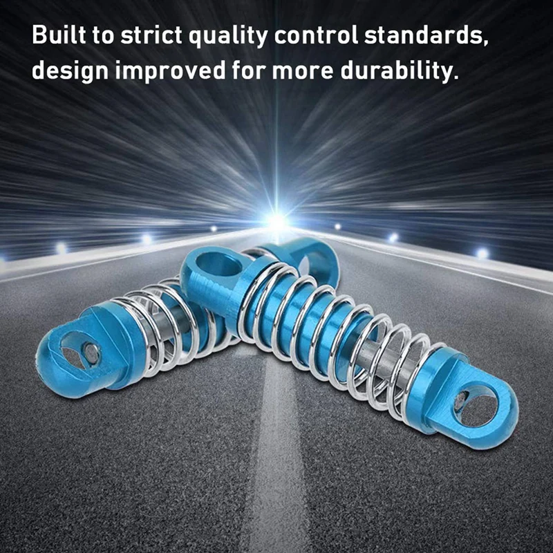 

4Pcs Rc Car Spare Parts Upgrade Metal Wheel Hub Tire & 4Pcs Alloy Shock Absorber Damper Oil Filled Type