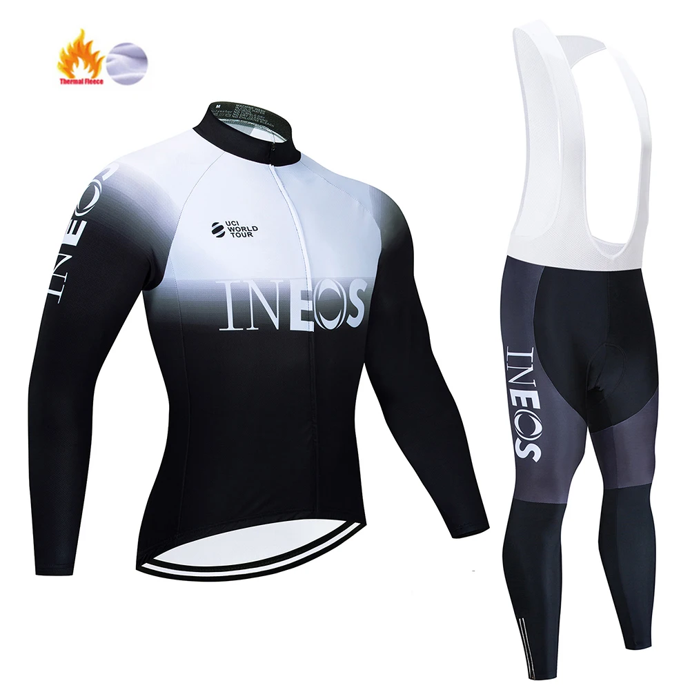 Cycling suit INEOS велосипедная команда Джерси 19D набор велосипедных штанов одежда для мужчин зимняя полярная термальная профессиональная велосипедная майка - Цвет: Cycling suit