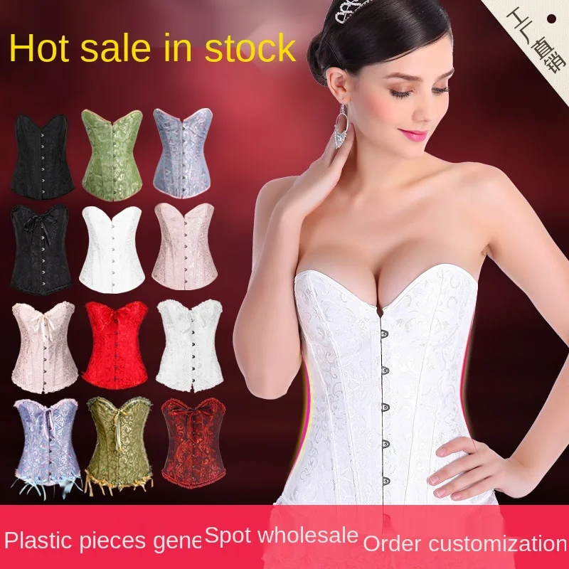 Plus Size Bustier Corsets Gothic Lace Up Binders and Shapers Overbust Body Shapewear Women Sexy Slimming Waist Trainer Boned 6XL