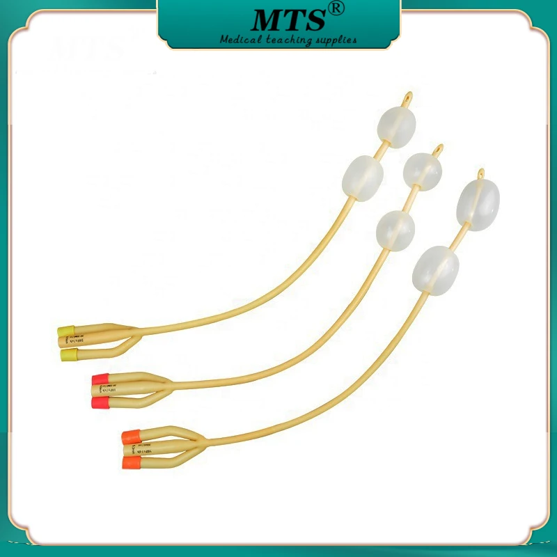 3 способа двойной шар латексный мочевой катетер с силиконовым покрытием