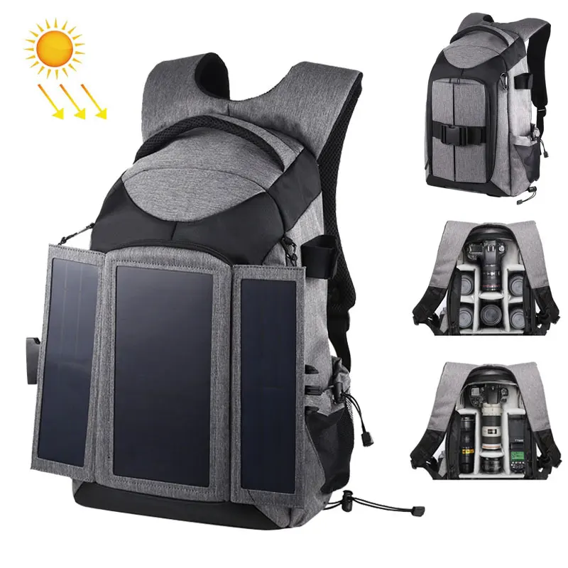 Рюкзак для фотоаппарата 14 Вт на солнечной батарее|Сумки фото-/видеокамеры| |