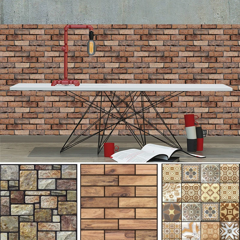 Самодельные настенные наклейки 30x30 см 3D ПВХ настенный бумажный декор тисненый