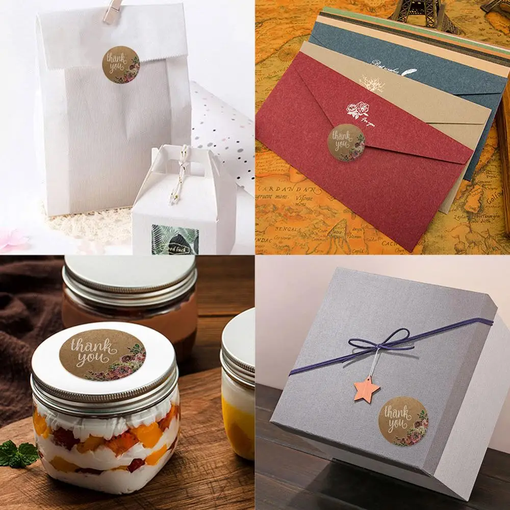 500 шт./компл. наклейка. Спасибо. Тип самоклеящейся ленты круглые этикетки бумага