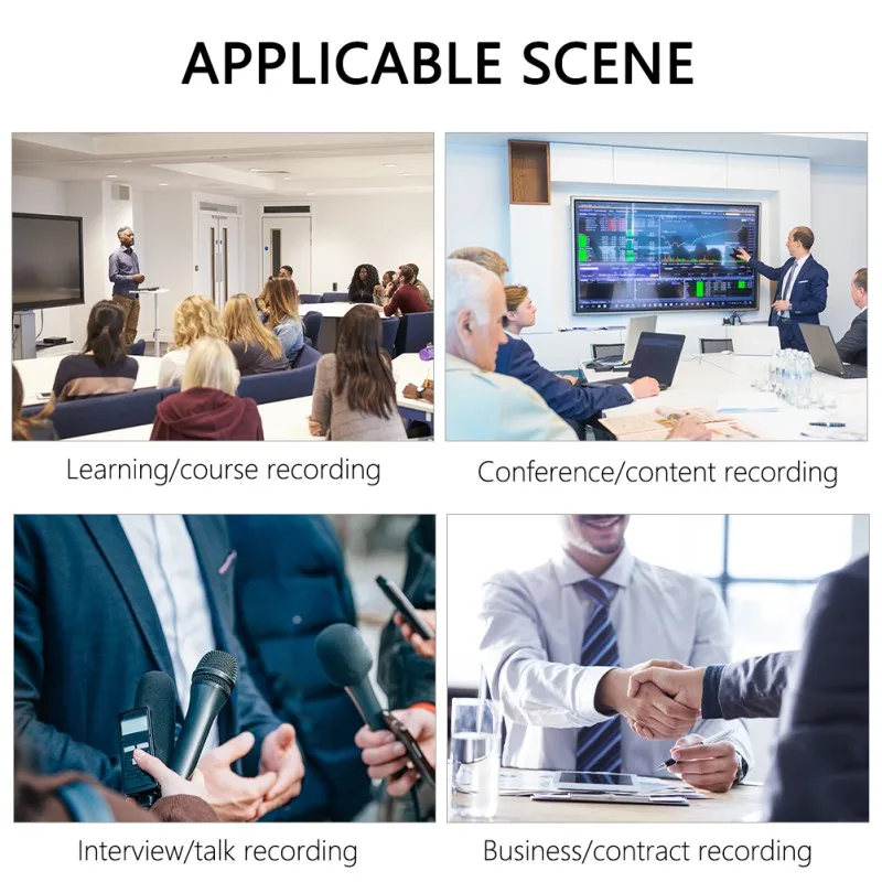 

Mini Portable Digital Voice Activated Recorder For Lectures And Meetings Noise Reduction Clear Audio Sound Recorders MP3 Black