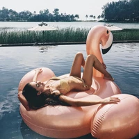 giant inflatable flamingo swimming ring float water mattress bed pool party beach adult swim circl summer holiday fun toys