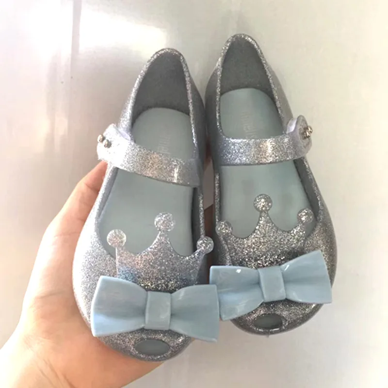 

Mini Melissa Crown Bow Princess Girl Jelly Shoes Beach Sandals 2020 Baby Shoes Melissa Sandals Kids Non-slip Girls Shoes Sandal