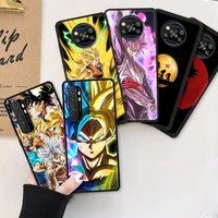Case For Xiaomi Poco NFC 10T Pro Note Lite Black Luxury Printing Soft Phone Cover Son Gokus D-Dragon-Ball