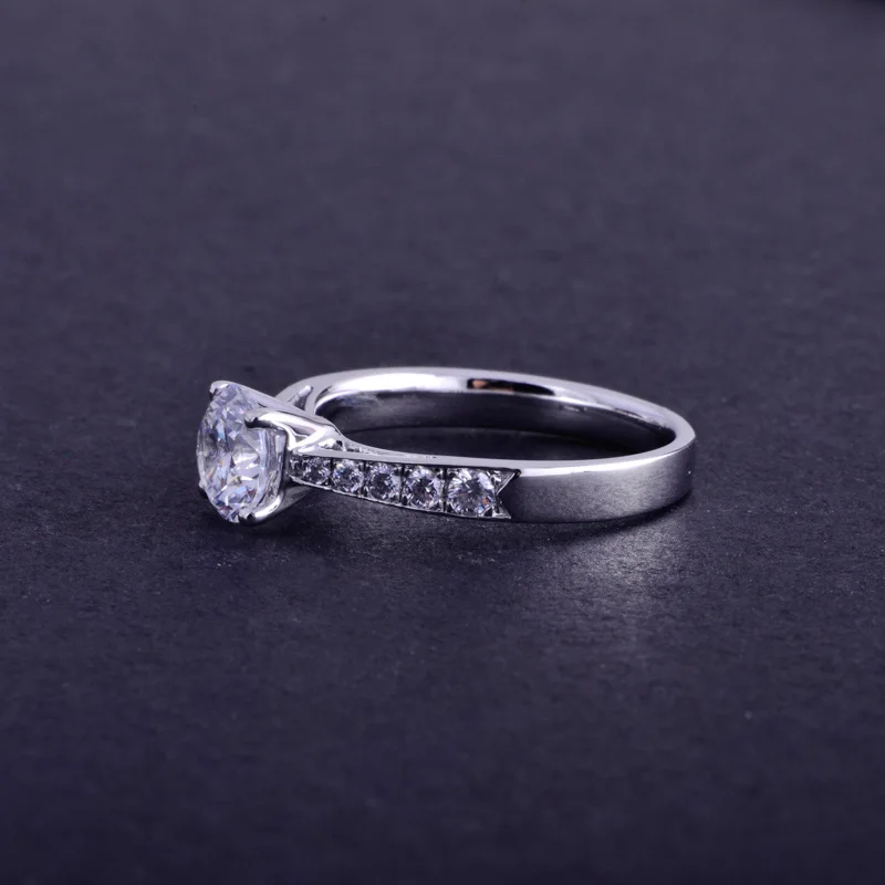 FFGems реальные 10K золото кольцо Стерлинговое Муассанит 1Ct D цвет превосходной резки