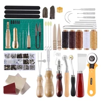 lmdz complete leather craft tool sets 42 pcs diy craft supplies for beginner hand sewing tools for stitchingpunching canvas