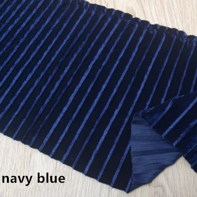 navy blue Pleuche гофрированные кружевные обрезные оборки кружева с обеих сторон и бархатные кружевные аксессуары для одежды - Цвет: navy blue