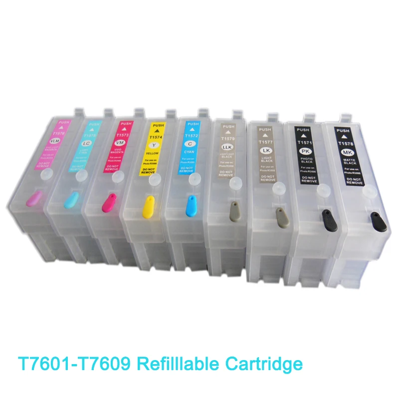 Многоразовые чернила Vilaxh для Epson P600 T7601 T7602 T7603 T7604 T7605 T7606 T7607 T7608 T7609|Чернильные