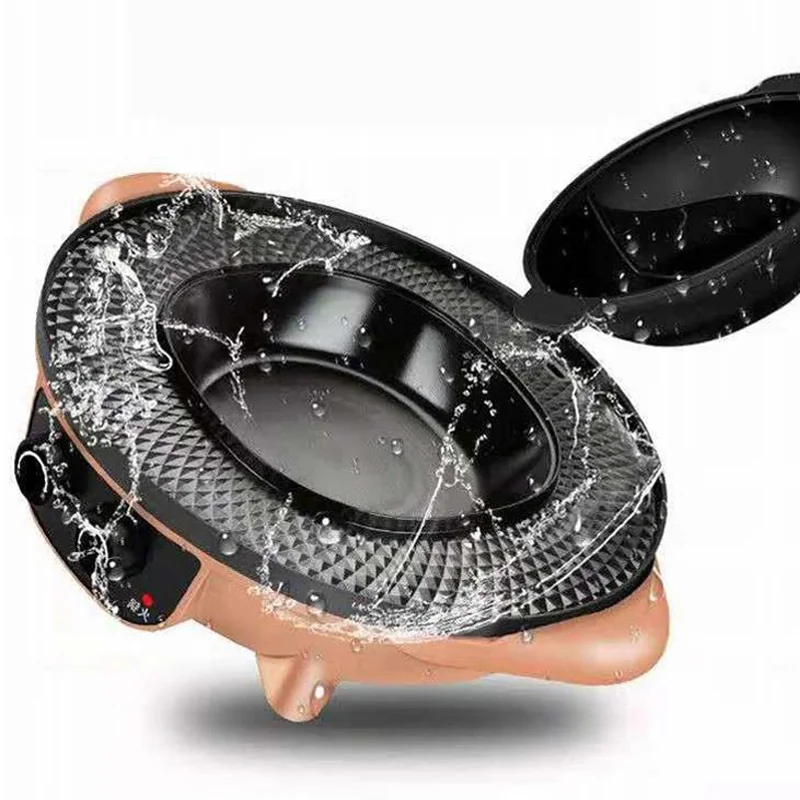 Коммерческий горячий горшок + слитный для барбекю Бездымная электрическая