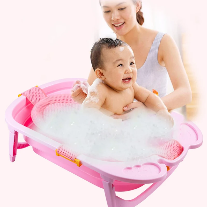 Регулируемый нескользящий сетчатый коврик для ванной новорожденных и детей |