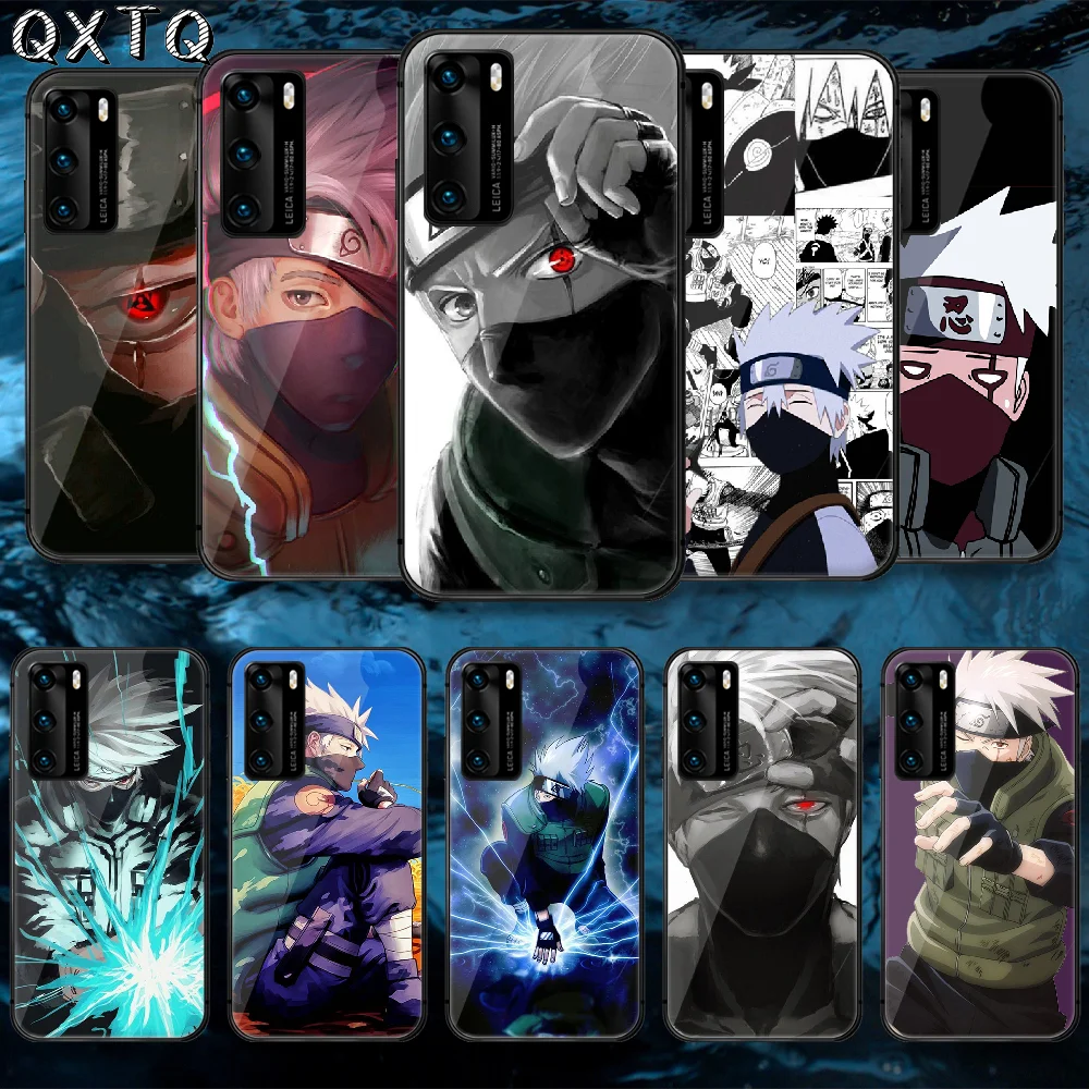 

Anime Kakashi Tempered Glass Phone Case Cover For Huawei Honor Mate P 8 9 10 20 30 40 A X I Pro Lite Smart 2021 Coque Fashion