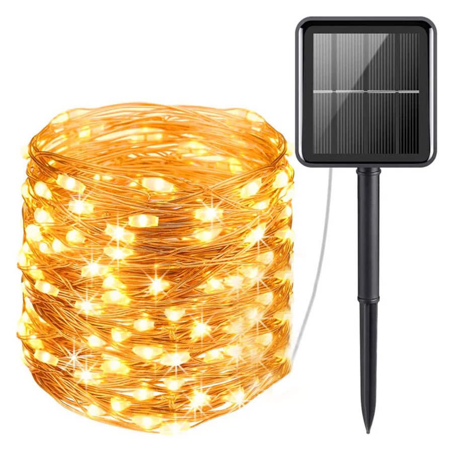 

Waterproof Solar Power Fairy String Light Outdoor Copper Wire Firefly Starry Light Party Holiday Christmas Wedding Garland Decor