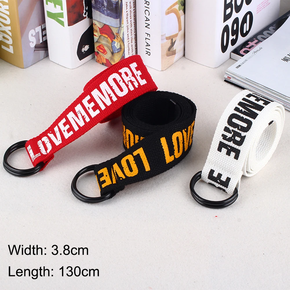 Ремень в стиле Харадзюку для женщин модный брезентовый длинный пояс с принтом