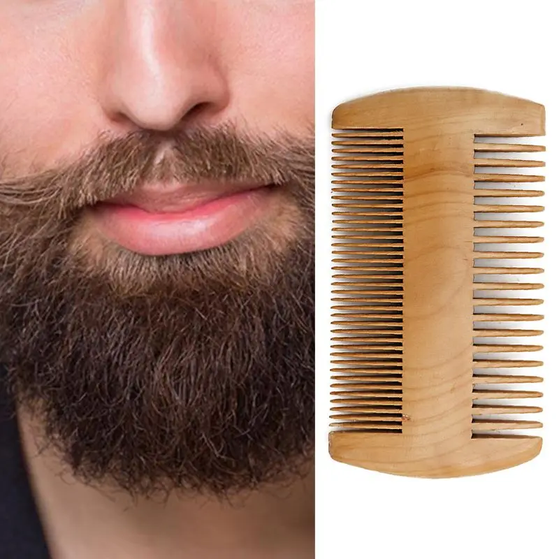 

Men Beard Care Set Beard Wood Comb Oval Shaving Bristle Brush Template Comb Storage Bag Portable Toolkit Home Travel Style Tools