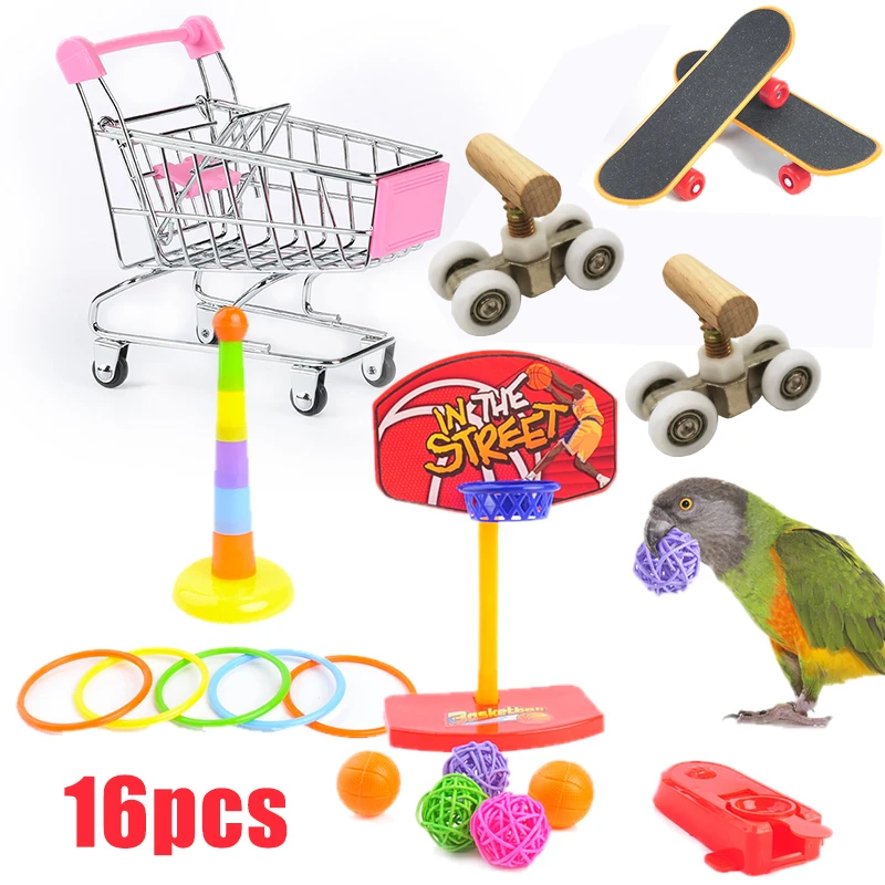 Набор игрушек для попугая 16 шт. птиц попугаев домашних животных баскетбола