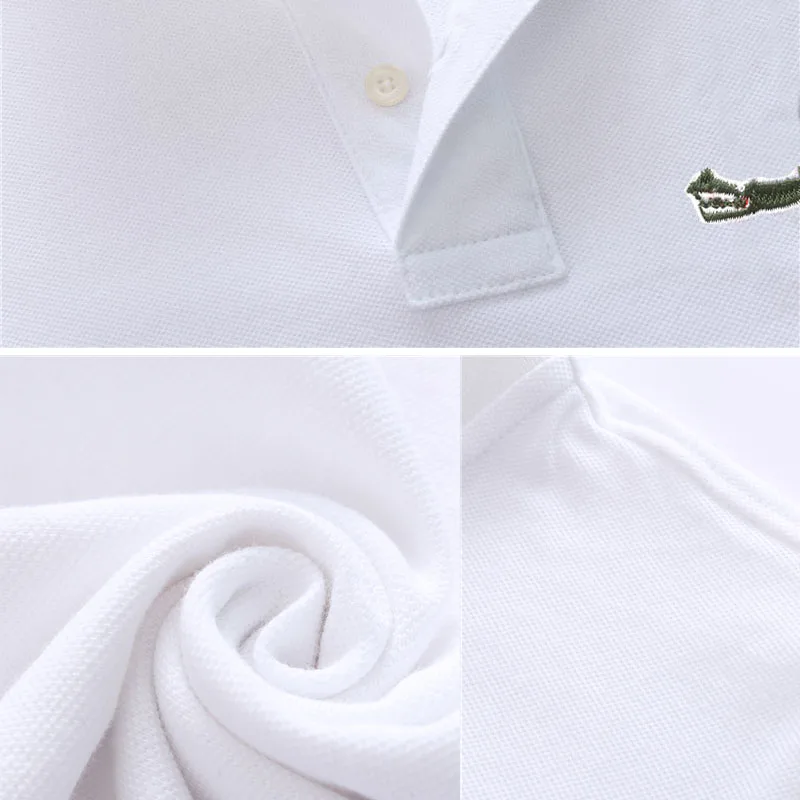 

Men's Casual Long-Sleeved Cotton-Sleeved POLO Shirt Lapel T-Shirt Business Youth And Middle-Aaged Embroidery Fish Polo Shirt