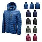 Зимние мужские ультралегкие толстые куртки с капюшоном, флисовые пальто для активного отдыха, спорта, кемпинга, треккинга, рыбалки