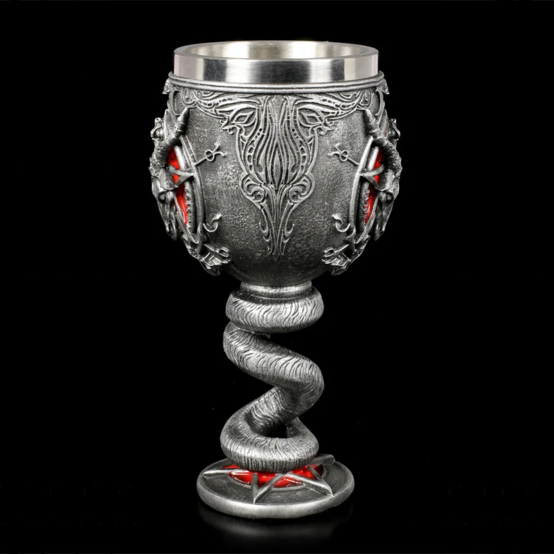 Готическая пентаграмма и рога для среднего возраста пивная кружка из смолы