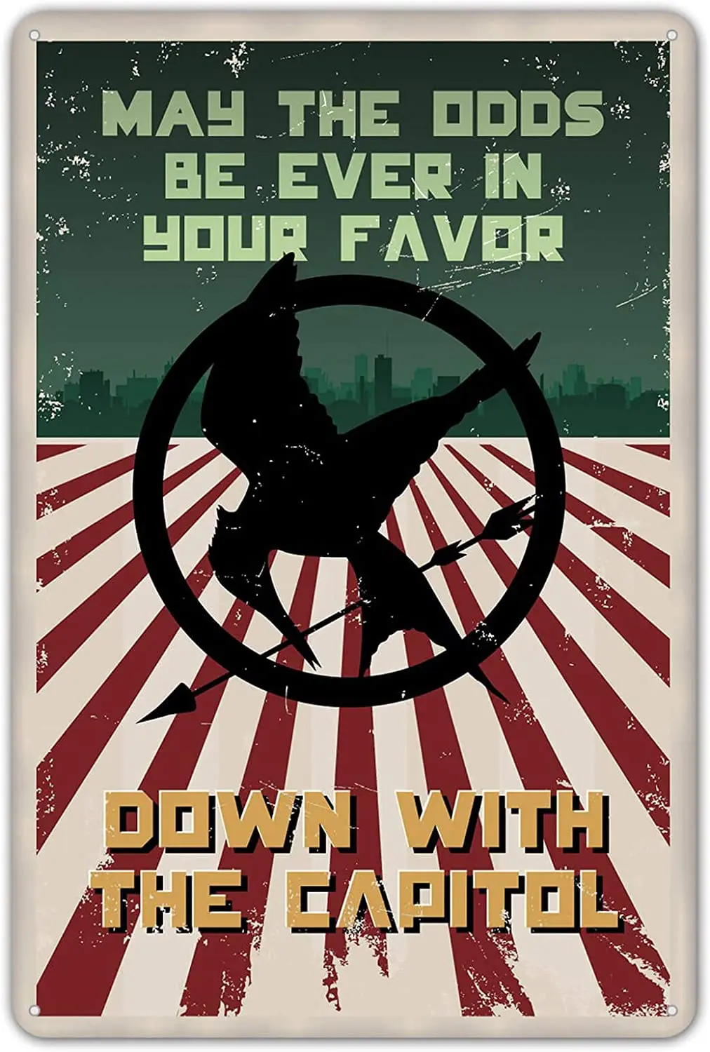 

Wall Decor Metal Hunger Games May The Odds Be Ever in Your Favor Sign Tin Sign Personalized Decorations Metal Signs
