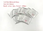 Оптовая продажа, плоское минеральное стекло для часов 138cs толщиной 1,0 мм, выберите размер от 16 мм до 50 мм для часовщиков и ремонта часов