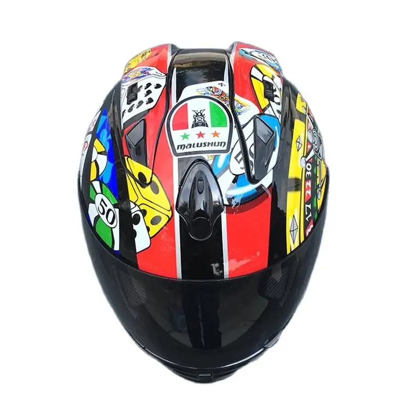 Мотоциклетный шлем на все лицо защитный для езды мотоцикле и велосипеде по