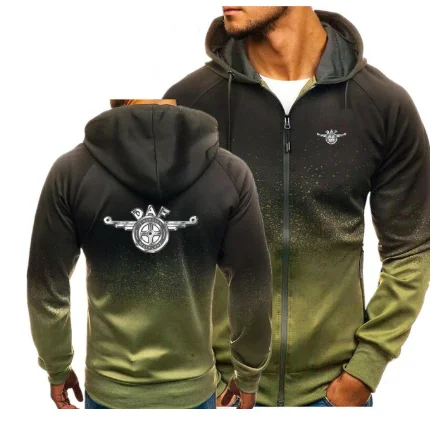 

2020 Men Hoodies Sports Casual Wear Zipper Fashion Tide Hooded Jacket DAF Print Fall Sweatshirts Autumn Winter Coat
