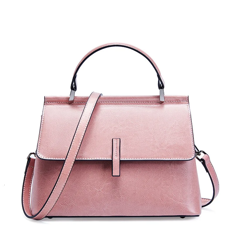 

Vintage Oil Wax Genuine Leather Luxury Ladies Handbags Women Bags Designer Woman Shoulder Bag Female Bolsas Feminina Sac A Main