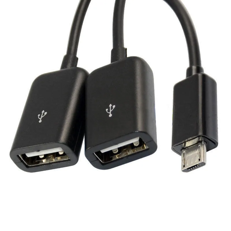 Кабель для передачи данных Micro USB OTG один минутный и два источника питания док