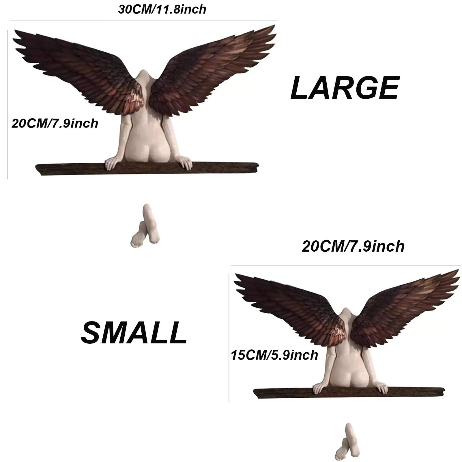 

Angel Wings Wall Sculpture Home Decor Accessories for Living Room 3D Angel Wing Ornaments Modern Resin Embellishments Dropship