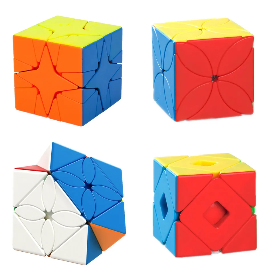 Moyu Meilong Strange-shape Magic Cube Four Leaf Clover / Double Skew / Polaris / Maple Leaves Profession Puzzle Education