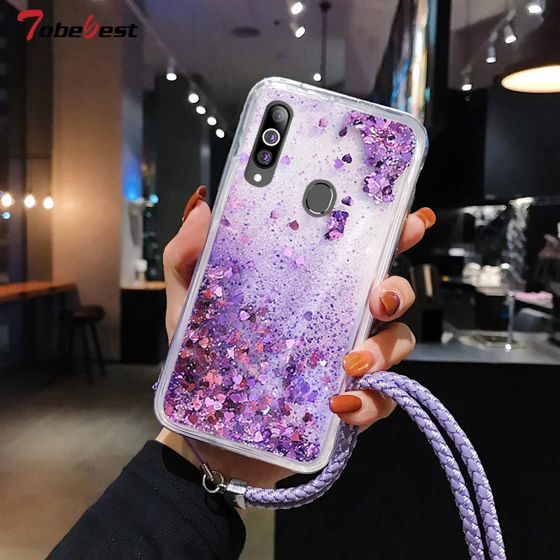 Блестящий жидкий силиконовый чехол Lanyard для Samsung Galaxy J2 J3 J4 J5 J6 J7 J8 Prime Plus Core 2018 2017 J1