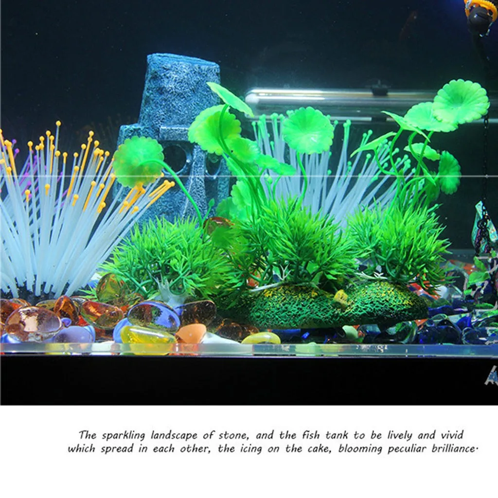 Силиконовый аквариум светящийся морской анемон искусственное Коралловое