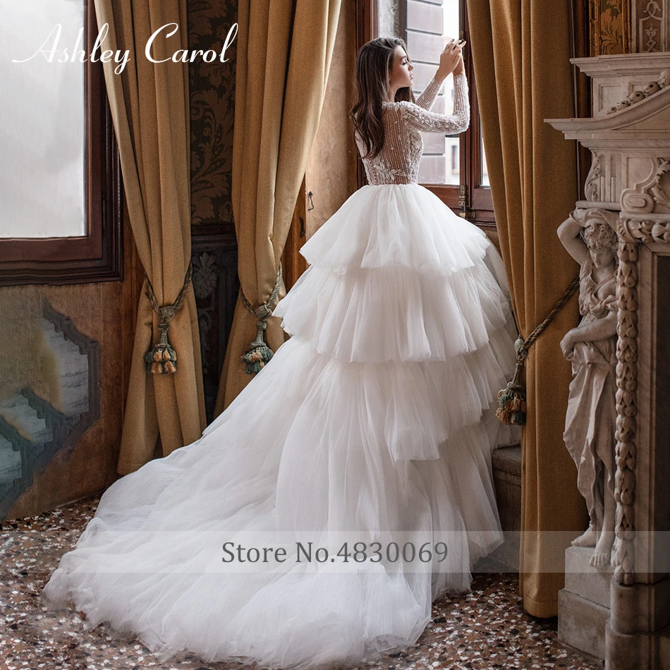 Эшли Карол винтажное свадебное платье с длинным рукавом 2021 сексуальное