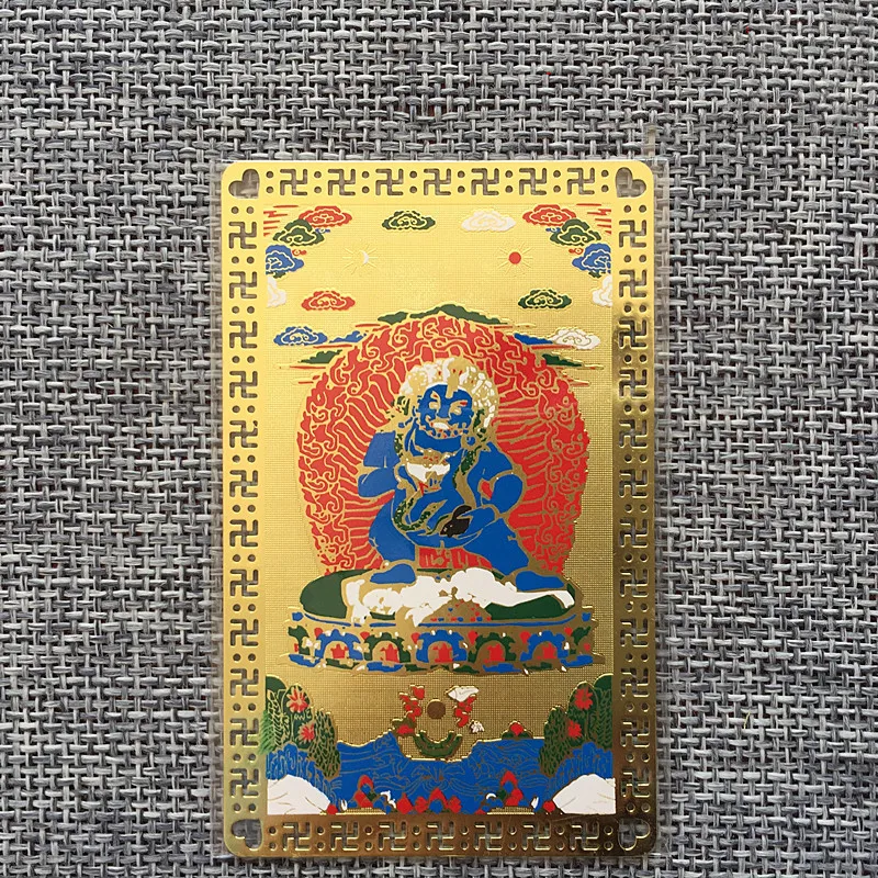 

Пять фамилии Бог богатства-черный Бог богатства металлическая карта Будды, Kaiguang мира карты, буддизма Золотой карты, буддизма Золотой Карты